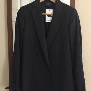 NWT Equipment Navy Blue Pinstripe Blazer